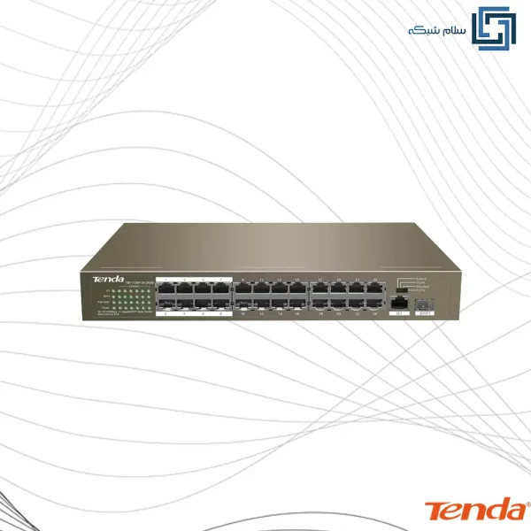 سوییچ شبکه 24 پورت POE تندا مدل Tenda TEF1126P-24-250W